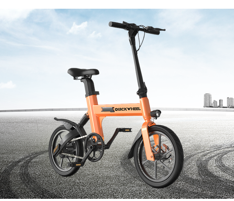 source quickwheel山地自行车350w电动自行车36v 30ah锂电池16英寸胖
