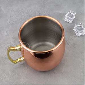 En gros 550ml Moscou Mule Tasse En Acier Inoxydable Miroir Poli <span class=keywords><strong>Cocktail</strong></span> Tasses <span class=keywords><strong>Vodka</strong></span> Boire Baril Tasse pour Jus Gingembre Bière - Product Image 2