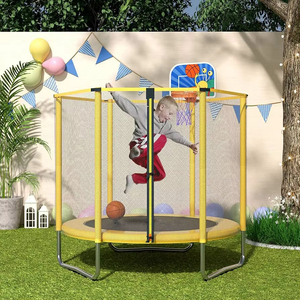 Trampoline miniature pour enfants, structure ronde stable, usage domestique, unisexe, trampoline d'intérieur pour enfants avec <span class=keywords><strong>filet</strong></span> de sécurité - Product Image 5