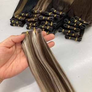 准备发货 天才级纬纱人发接发 超薄无缝纬纱 现货 高光混合染色 渐变色 - Product Image 2