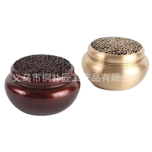 Calentador de manos mini con diseño hueco, hecho de cobre puro, adecuado para uso doméstico. Incluye quemadores de incienso pequeños. - Product Image 5