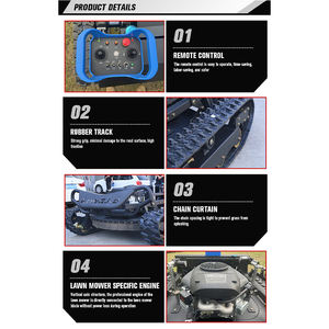 <span class=keywords><strong>Tondeuse</strong></span> à gazon montée sur chenilles sans fil à télécommande, haute efficacité, bricolage - Product Image 6