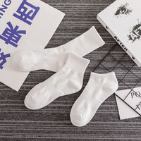 Chaussettes en coton personnalisées OEM, noires et blanches, chaussettes de sport pour tous les jours, fabricant de marques privées