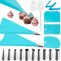Buse tuyauterie outils de décoration de gâteaux équipement de confiserie accessoires de cuisine sac à pâtisserie et ensemble de boulangerie prise en acier inoxydable