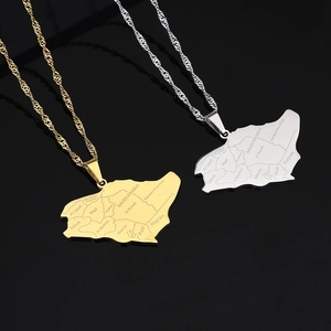 แฟชั่นซาอุดิอาระเบียพร้อมสร้อยคอจี้ชื่อเมืองสำหรับผู้หญิงเด็กผู้หญิงเครื่องประดับสแตนเลสของขวัญวันเกิดของงานเลี้ยงวันเกิด - Product Image 2