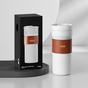 2022 Custom Travel Camping Mug <b>Reusable</b> Non Slip Case Car Vacuum Mug Warm Milk <b>Cup</b> <b>Reusable</b> Iced Coffee <b>Cups</b> <b>With</b> <b>Lids</b> - Product Image 4