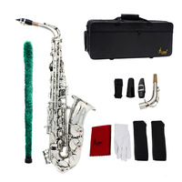 Saxophone alto Eb pour débutants, accessoires complets, laiton laqué, 4 couleurs, instrument à vent pour l'apprentissage à partir de zéro