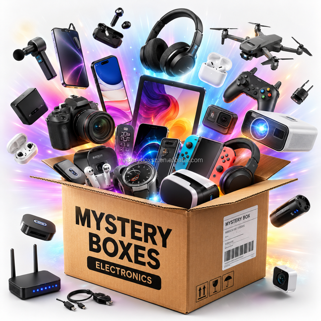 Popular Tech Surprise Box Mobile Devices Audio Products Smartwatch Camera Charger Premium Assortment Wholesale Resale Business