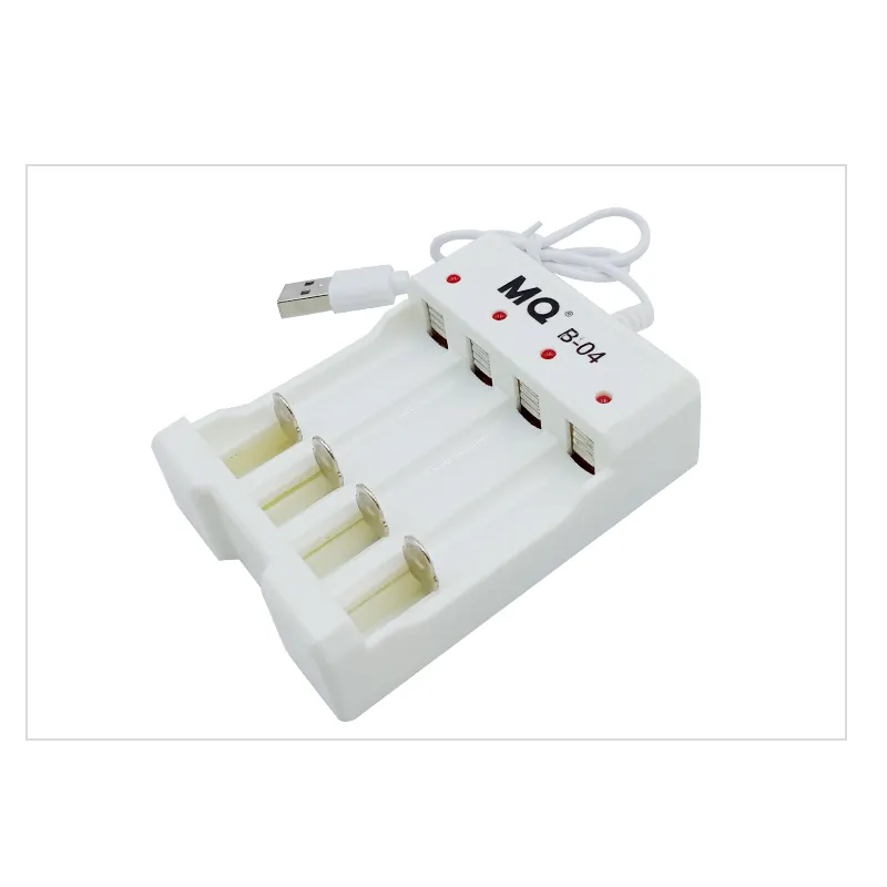 Carregador USB Cabo para branco OEM USB carregador de bateria Novo Atacado com 4 Slots 1.2V AA AAA ni mh Carregador de Bateria