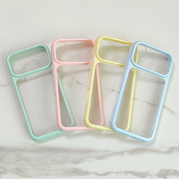 Coque de téléphone portable transparente antichoc en TPU avec cadre de protection et dos en acrylique pour iPhone 18 Air 17 Pro Max 16 15 Plus