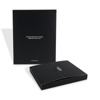 Boîte à enveloppes en papier d'art mat de luxe de haute qualité en matériaux recyclés pour l'emballage cadeau d'écharpes et de t-shirts avec laminage mat