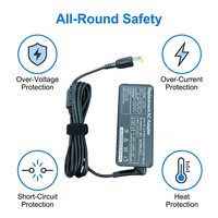Adaptateur d'alimentation pour ordinateur portable 45W 20V 2.25A, pointe carrée fine, compatible avec Lenovo ADLX45NLC3A ThinkPad Notebook