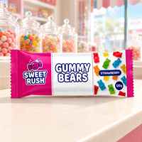 Bolsa de Embalaje Personalizada al por Mayor con Logotipo, Impresa Digitalmente, de Grado Alimenticio, para Gomitas, Chocolate y Barras de Caramelo