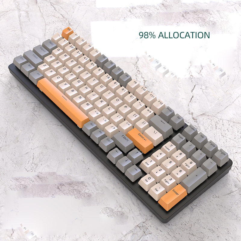 ergonomic rgb led colored gamer teclado computer laptop bluetooth wireless usb gaming computer accessories mechanical keyboard