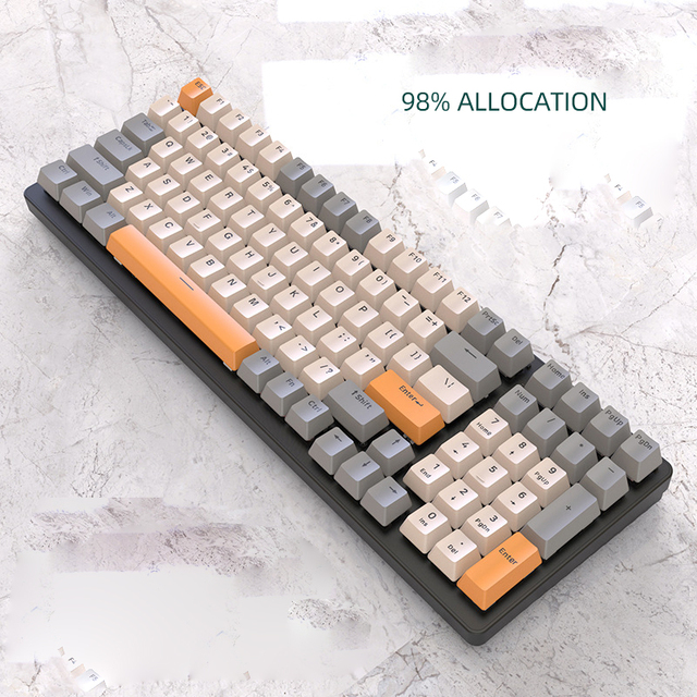 Ergonomic RGB LED Wireless for USB Mechanical Gamer Keyboard for Computer & Laptop Computer Gaming Accessories