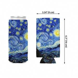 Neoprene Insulated Waterproof <b>Can</b> <b>Cooler</b> Stubby Holders Sublimation Custom Logo Zipper Closure 9.5x12.5cm Portable - Product Image 3