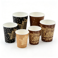 Gobelet en papier jetable à paroi simple, personnalisable avec logo, de qualité alimentaire, étanche, pour café chaud, recyclable, biodégradable, avec couvercle en PP