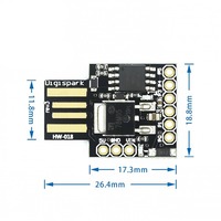 Eparthub ATtiny85 Digispark Kickstarter Mini Placa de Desarrollo USB Compatible con Arduino IDE R3
