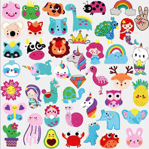 Kit de Manualidades de Arte con Gemas Brillantes de Unicornio, Juego de Pegatinas de Diamantes de Dinosaurio, Juguete de Regalo para Niños de 7 a 12 Años - Product Image 4