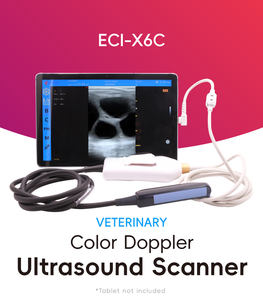 ECI-X6C पशु रंग डॉपलर पोर्टेबल अल्ट्रासाउंड स्कैनर के साथ ln64/7.5mhz रेक्टल जांच फोन प्रकार सी - Product Image 2
