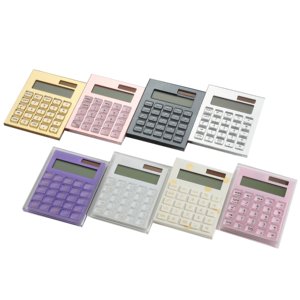 Factory Produce Multi Color Acrylic Calculator with Large LCD Display and Stand, 12 Digits Home Office Desktop Accessories