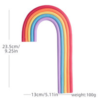 3D Polymer Clay Weiche Keramik Regenbogen Macaron Farben Bogen Geburtstagstorten-Dekoration