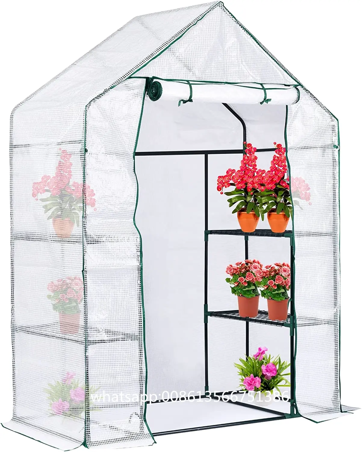 Наружная домашняя туннельная теплица с теплоизоляцией, портативная маленькая пластиковая садовая теплица