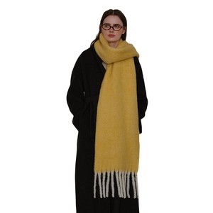 Bufanda de Lana de Color Sólido, Gruesa y Suave, para Invierno, Chal Pashmina para Mujer, Accesorios - Product Image 2