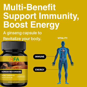 Cápsulas de ginseng rojo coreano de absorción rápida de Venta caliente-6 años Extracto de raíz Soporte de energía y vitalidad - Product Image 2