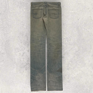 <span class=keywords><strong>Jean</strong></span> slim évasé 2026 12oz Mud Mineral Wash Black Ink Splatter Natural Whisker pour homme, style grunge streetwear - Product Image 3
