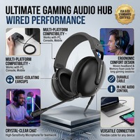 Casque de jeu filaire OEM ODM avec éclairage RGB, son surround et microphone stéréo pour téléphone portable et PC