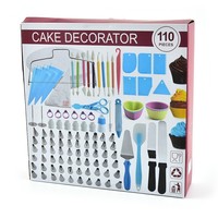 110-teiliges Kunststoff-Dekorationsdüsen-Set Ofenfeste Kuchenwerkzeuge für Sahnetorten-Dekoration