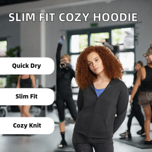 Women Full Zip Fleece Hoodie Casual Streetwear <b>Yoga</b> Workout Outerwear - Product Image 2