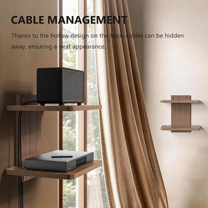 Mensola TV Sospesa a Parete, Scaffale a 2 Livelli per Proiettori, Lettori DVD, Router, Console di <span class=keywords><strong>Gioco</strong></span>, Decoder, Accessori Decorativi per Soggiorno - Product Image 6