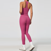 ARCHNANO Ensemble de yoga 2 pièces dos nageur pour femme, tenue de fitness et de Pilates ultra douce, vêtements de sport en nylon avec logo personnalisé