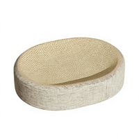 Lit grattoir ovale moderne pour chat, en sisal tressé, résistant à l'usure, pour salon
