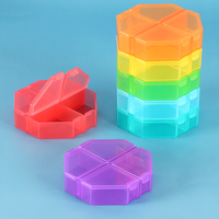 Boîte de rangement compacte multi-usages WEISHENG pour perles, vis et mini-pièces en PP, organisateur en plastique à 2, 3 ou 4 compartiments
