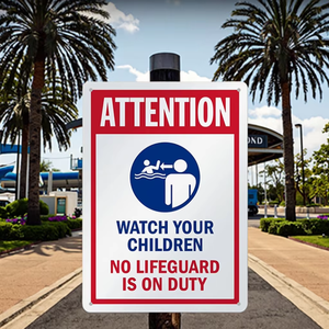 Attention Surveillez vos enfants Panneau en aluminium-Panneau d'avertissement de sécurité extérieur durable - Product Image 4