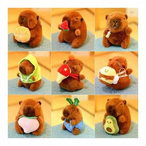 New Stock Kawaii Bear Capibara <b>Stuffed</b> Animal Keychain Cute <b>Soft</b> Plush Peluches <b>Toy</b> for Hamster and Capybara Lovers - Product Image 2