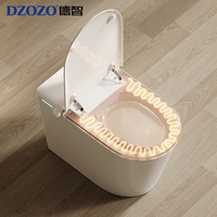 S009 Toilette intelligente en céramique à chasse automatique par siphon, avec télécommande et évacuation en S-trap