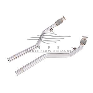 Sistema de silenciador de tubo de escape con válvula deportiva para <span class=keywords><strong>Audi</strong></span> <span class=keywords><strong>A6</strong></span> A7 <span class=keywords><strong>C8</strong></span> 3,0 T 2019-2023 piezas de rendimiento de ajuste de tubo delantero no resonante - Product Image 1