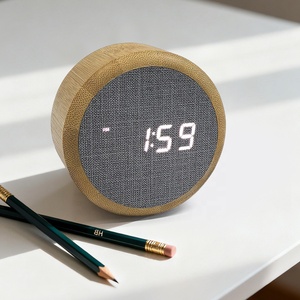 <span class=keywords><strong>Orologio</strong></span> Digitale LED <span class=keywords><strong>da</strong></span> <span class=keywords><strong>Tavolo</strong></span> Rotondo in Bambù, Design Moderno e Semplice, Sveglia per Camera <span class=keywords><strong>da</strong></span> Letto, Soggiorno e Ufficio - Product Image 2