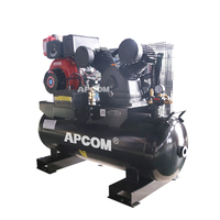 Compresseur d'air à piston APCOM 11KW 185CFM, diesel, essence, petit modèle