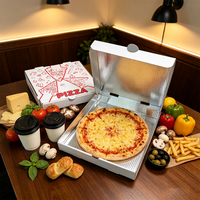 SP5243 Scatole per Pizza Ecologiche Personalizzate con Logo, Opache e Goffrate, in Cartone Kraft Antigrasso di Grado Alimentare, Varie Misure, Fornitore Diretto