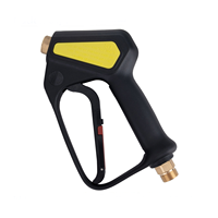 Pistolet à eau haute pression ST 2300 5000 PSI avec mousse, gâchette courte et sécurisée, sortie 1/4''QC, M22, pistolet en laiton pour voiture et outils