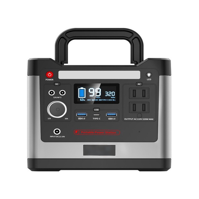 Outdoor Energy Storage Power Lithium Ion Battery 320W 96000mAH Lifepo4 Battery Portable Power Station