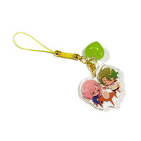 Porte-clés personnalisés en acrylique transparent à succès, breloques en plastique anime avec adorables pendentifs en forme de cœur