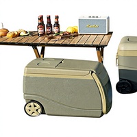 Glacière à roulettes personnalisable de qualité alimentaire pour l'extérieur, style vintage, boîte isotherme