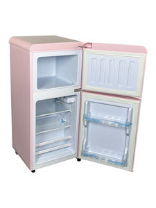 Réfrigérateur rétro <span class=keywords><strong>vintage</strong></span> 86L à montage sur le dessus Vente à chaud BCD-86R Congélateur à double <span class=keywords><strong>porte</strong></span> Réfrigérateur à deux portes pour dortoir - Product Image 3