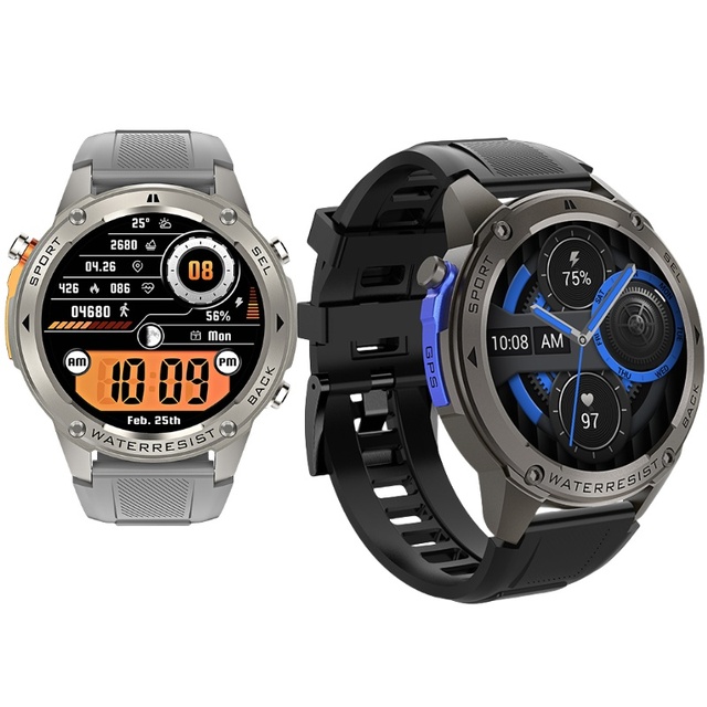 Hot Selling 1.43inch AMOLED DM56 Smart Watch 5ATM Waterproof With GPS Compass Outdoor Sports Smartwatch for Men